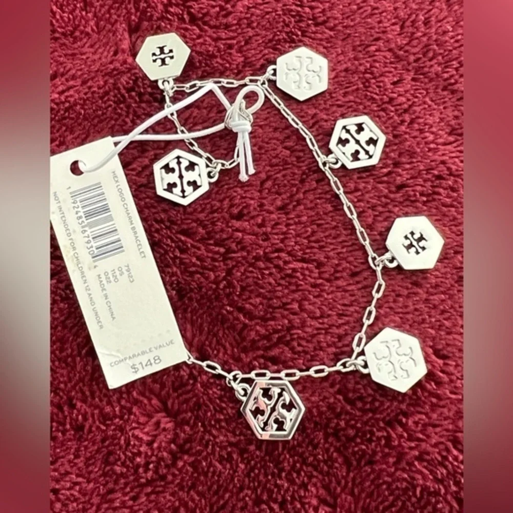 TORY‎ BURCH• HEX CHARM LOGO BRACELET